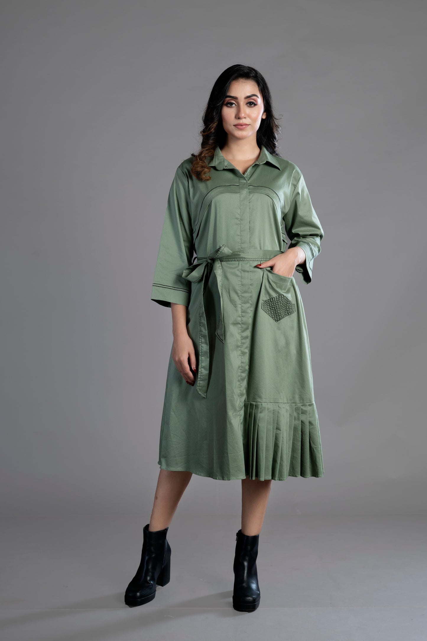 THE SEMI FORMAL POPLIN DRESS.