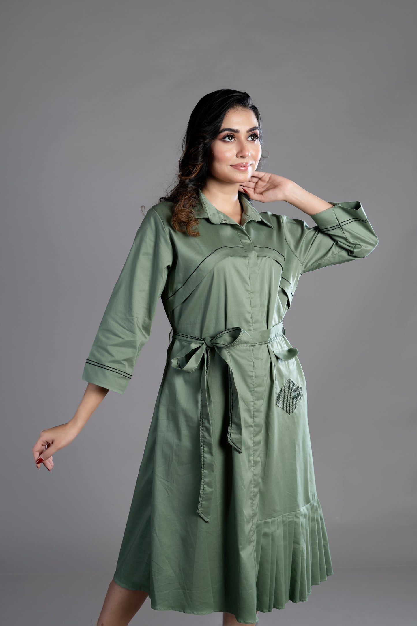 THE SEMI FORMAL POPLIN DRESS.