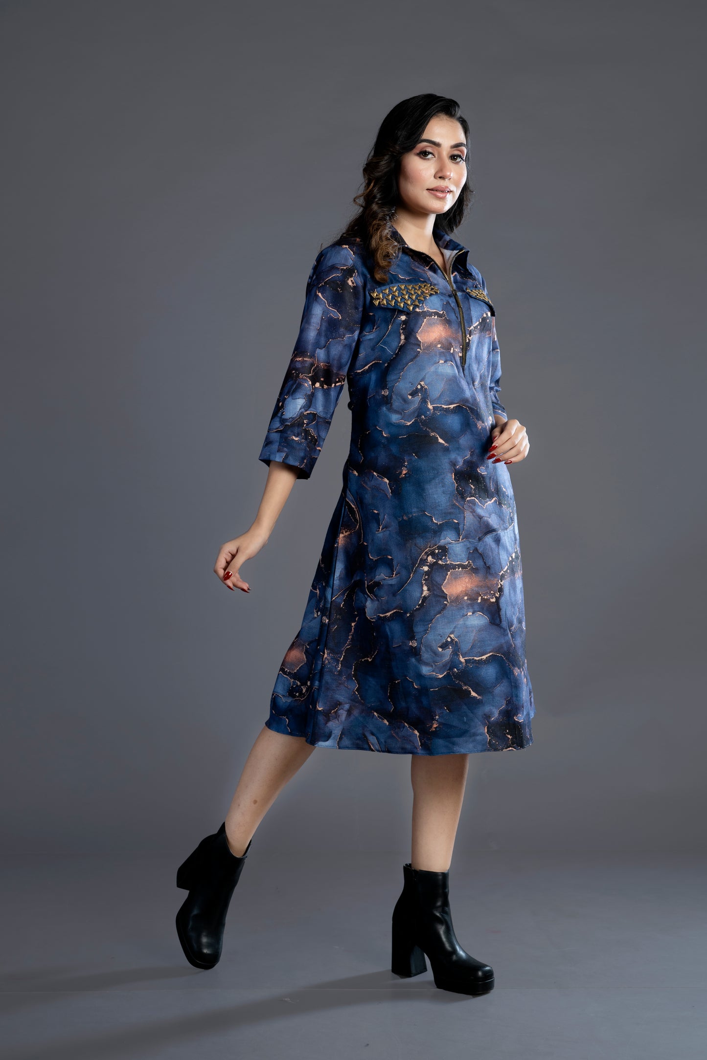 THEJACQUARD BLUE DRESS