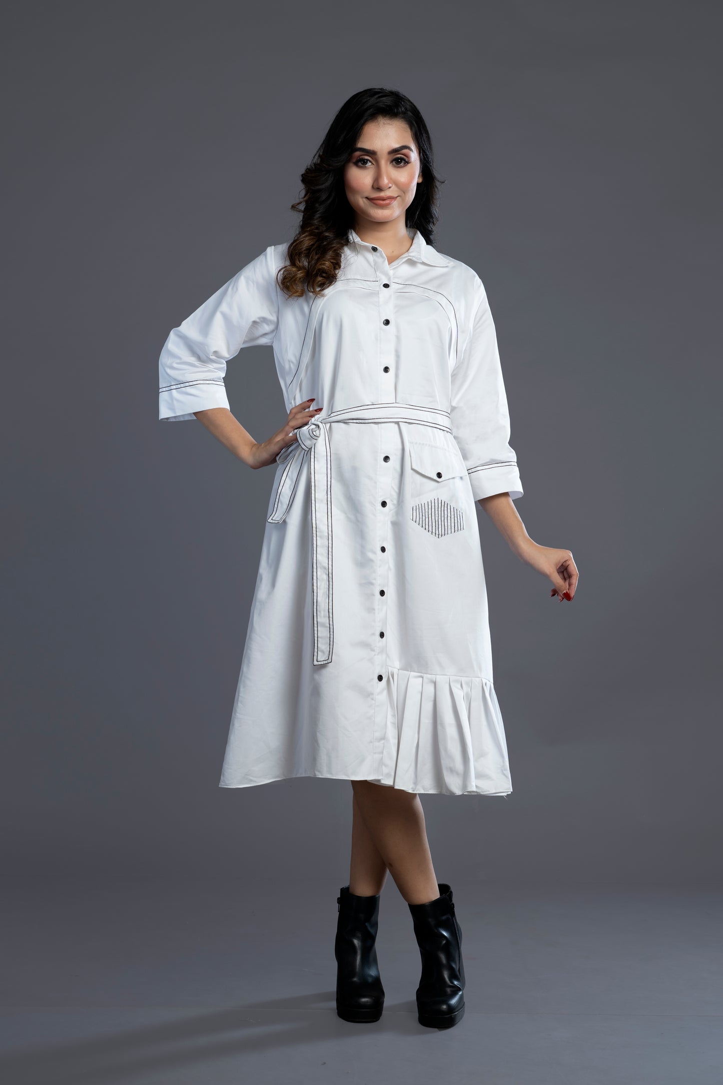 THE SEMI FORMAL POPLIN DRESS.