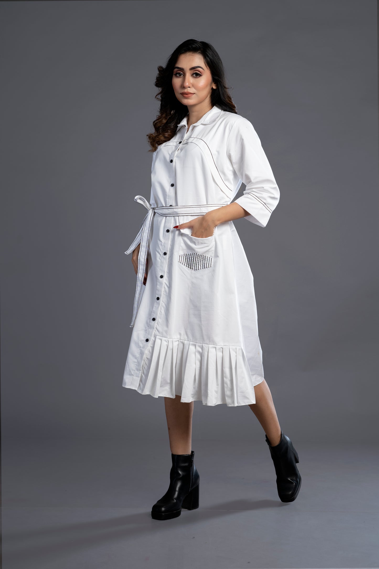 THE SEMI FORMAL POPLIN DRESS.