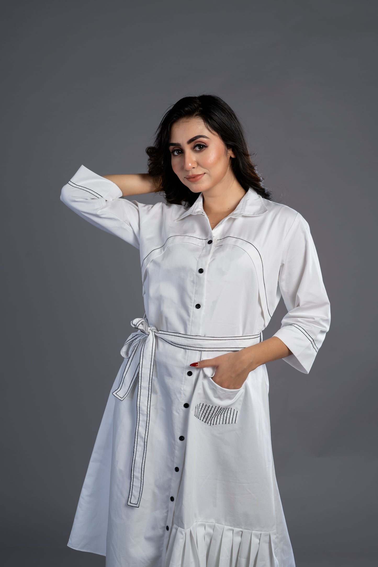 THE SEMI FORMAL POPLIN DRESS.