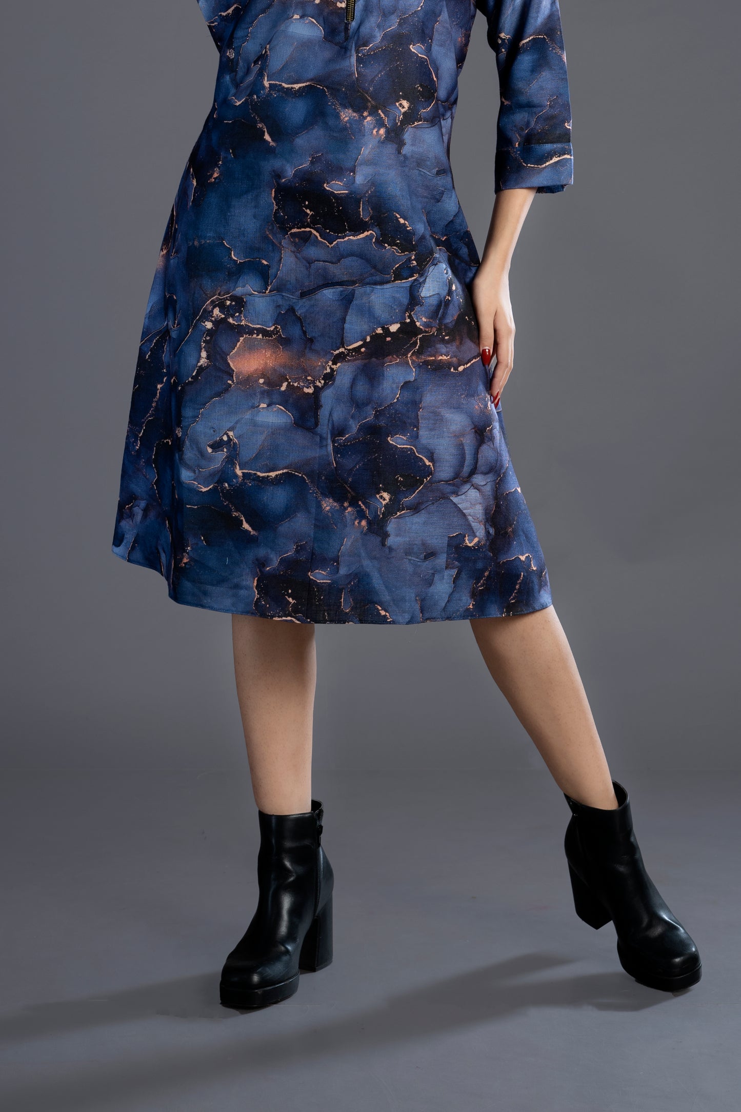 THEJACQUARD BLUE DRESS