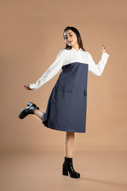 THE WHITE BLUE DRESS