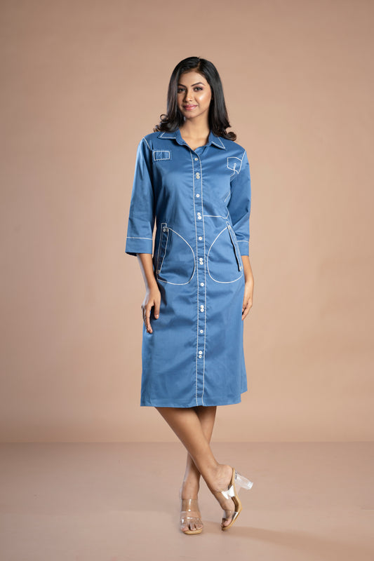 THE ELEVATED A-LINE POPLENE DRESS