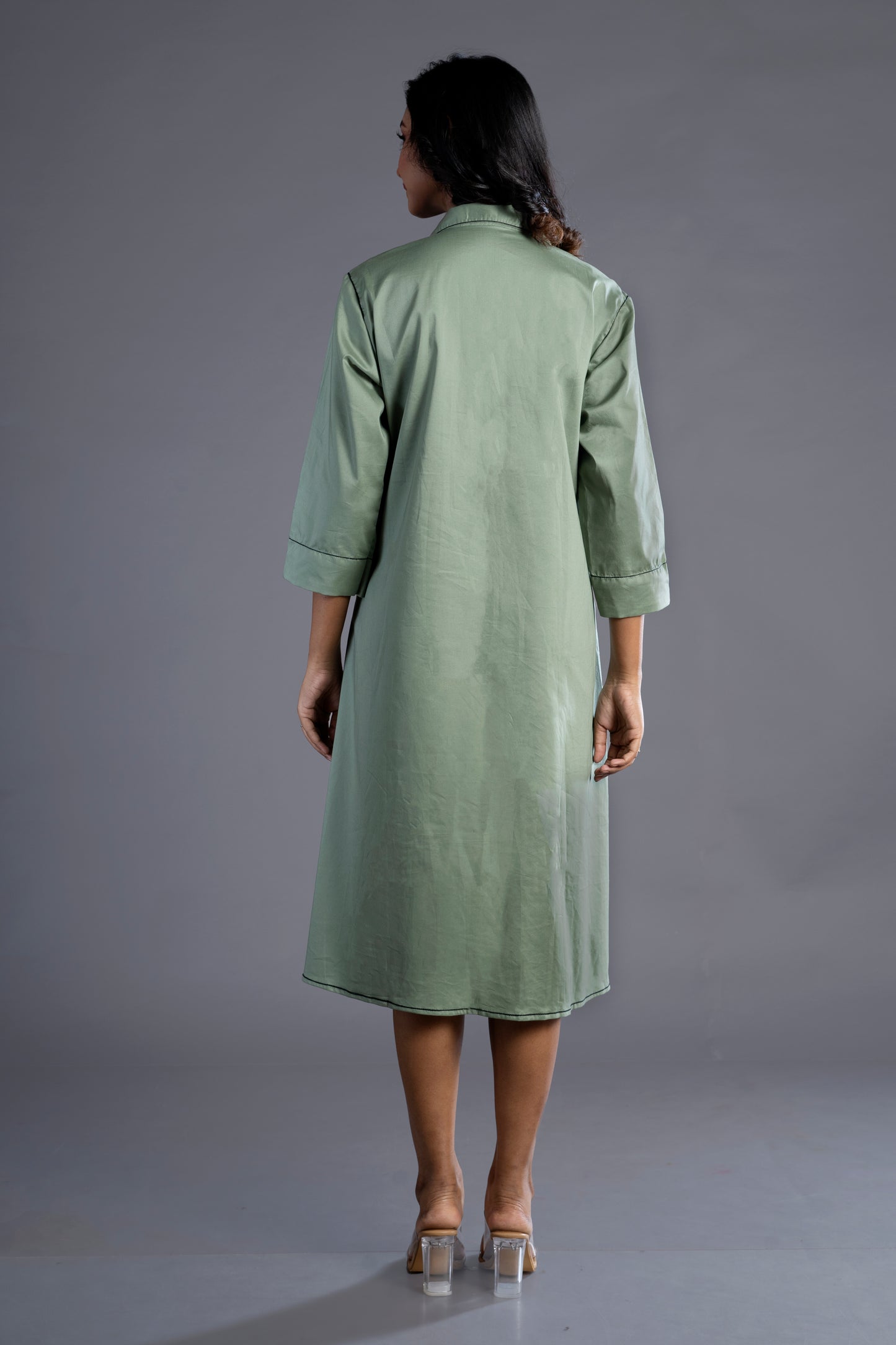 OLIVE-GREEN DRESS