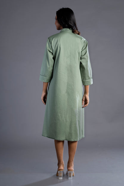 OLIVE-GREEN DRESS