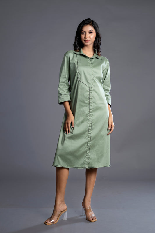 OLIVE-GREEN DRESS