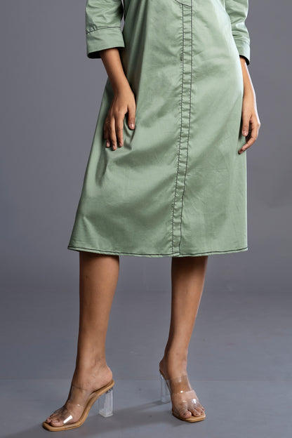 OLIVE-GREEN DRESS