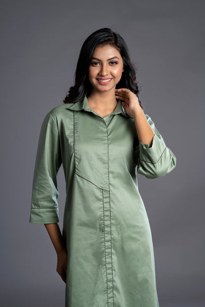 OLIVE-GREEN DRESS