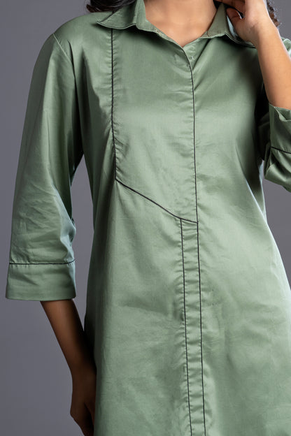 OLIVE-GREEN DRESS
