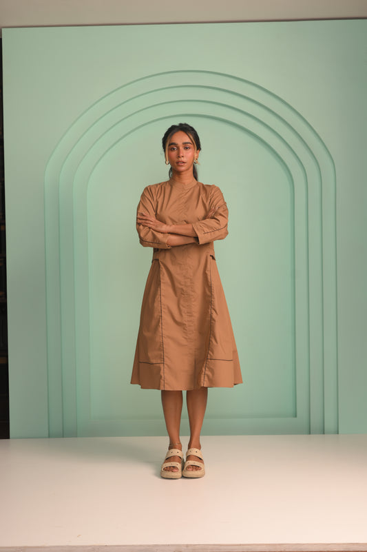 The Poplin Brown Dress